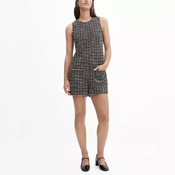 MANGO
Women's Pocket Detail Short Tweed Jumpsuit Size Medium - Picture 3 of 15